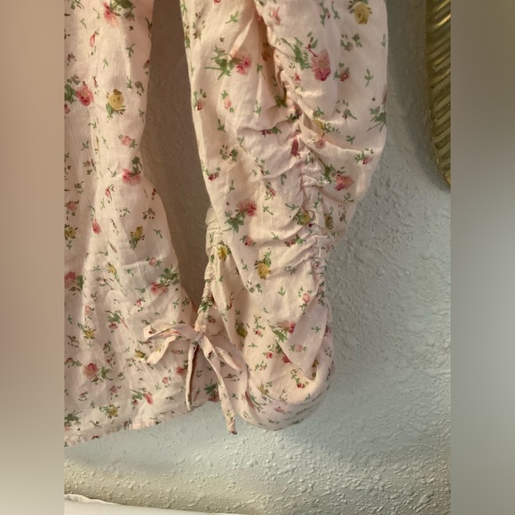 Vintage eyeshadow Y2K long sleeve floral button up top size small - Picture 5 of 10